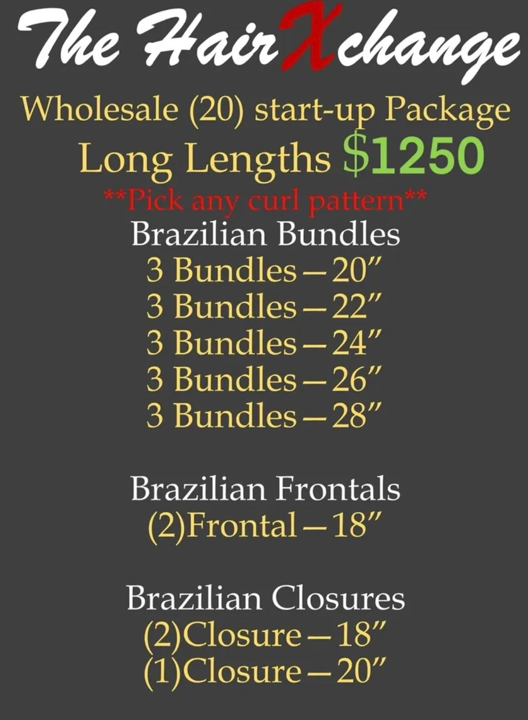 (20) Piece Brazilian 9a Hair Deal